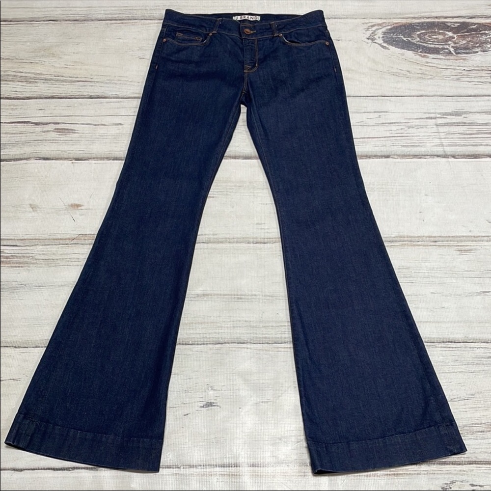 J Brand Jeans Love Story Dark Wash Denim Bootcut Flare Long Tall 31